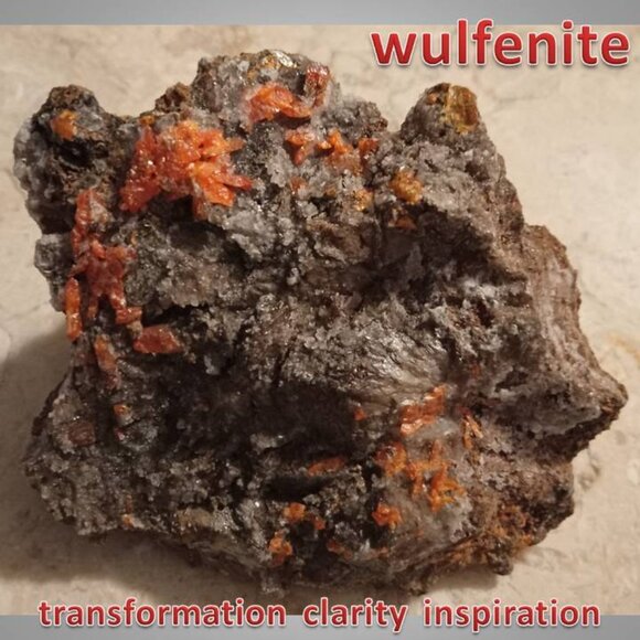 WULFENITE mineral chunk 02 INSPIRATION clarity   112425 - Picture 1 of 5